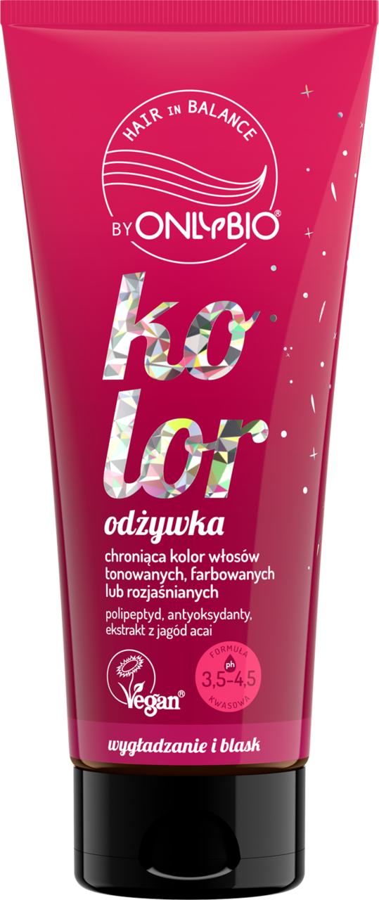 ONLYBIO HAIR IN BALANCE, odżywka do włosów, wygładzająca, chroniąca kolor, 200 ml