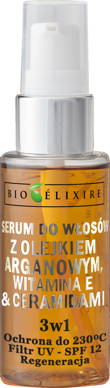 BIOELIXIRE, serum do włosów z olejkiem arganowym i wit. E, 3w1, 50 ml