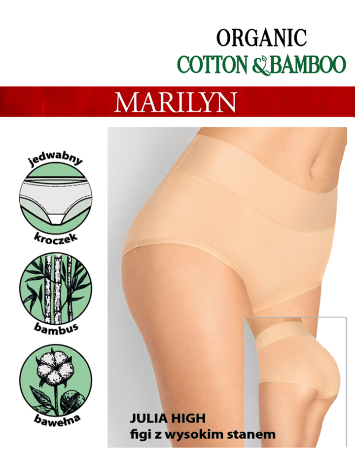 MARILYN, Julia High, figi damskie, z wysokim stanem, Skin, rozm. XL, 1 szt.