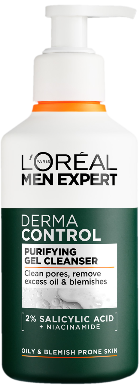 L'ORÉAL PARIS MEN EXPERT, Derma Control, żel do mycia twarzy, oczyszczający, 260 ml