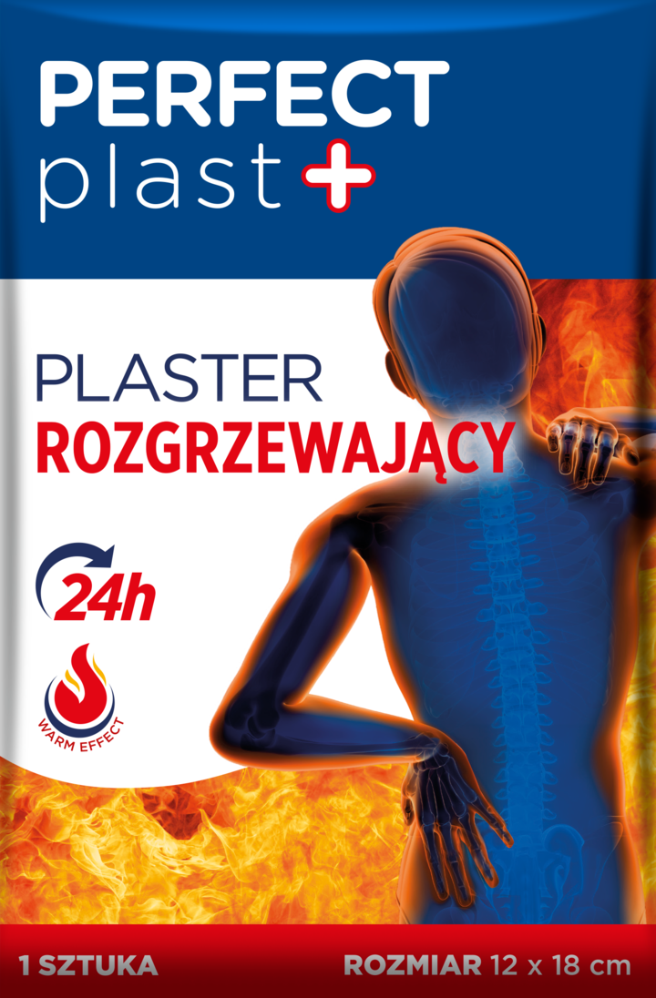 PERFECT PLAST, plaster rozgrzewający, 24 h, rozm. 12x18cm, 1 szt.