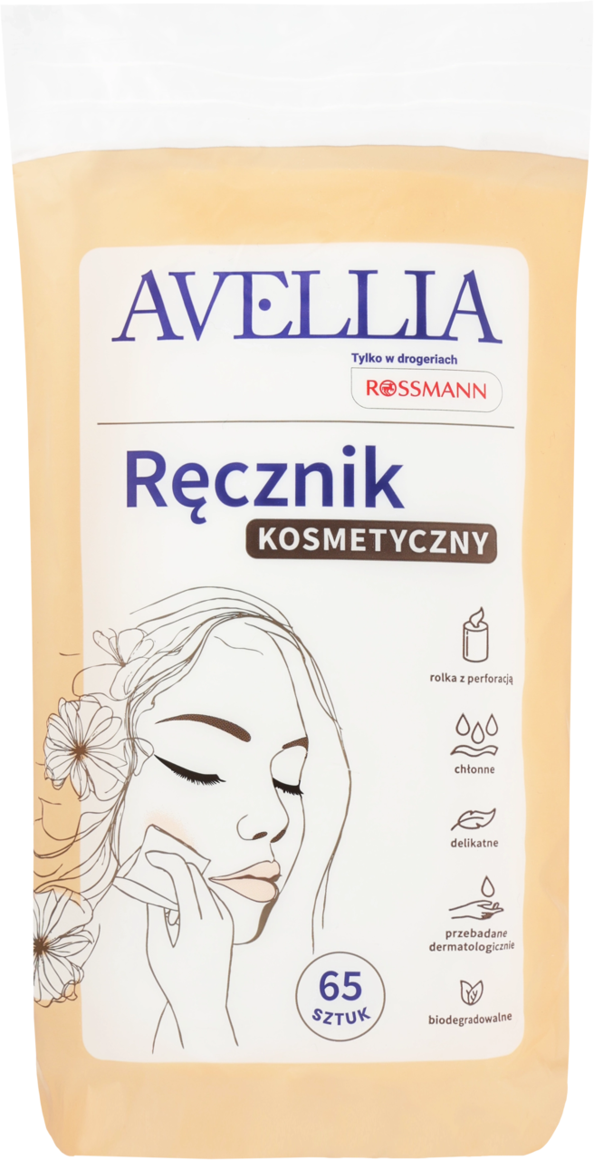 AVELLIA, ręczniki kosmetyczne, jednorazowe, 65 szt.