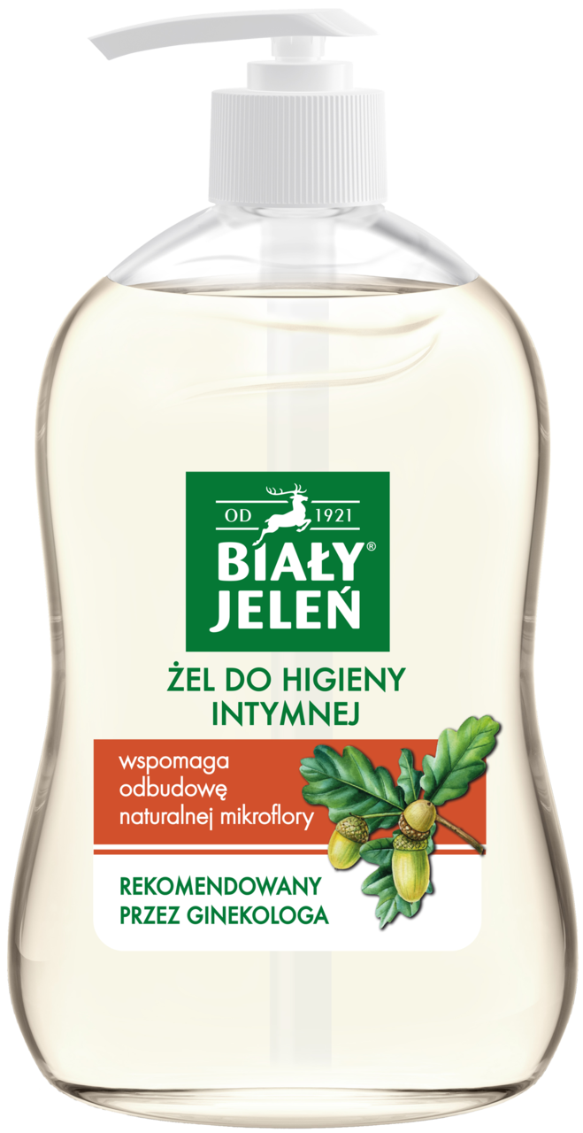 BIAŁY JELEŃ, żel do higieny intymnej, wspomaga odbudowę naturalnej mikroflory, 500 ml