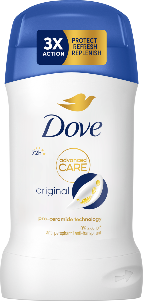 DOVE, Advanced Care Original, antyperspirant w sztyfcie, dla kobiet, 72h, 50 ml