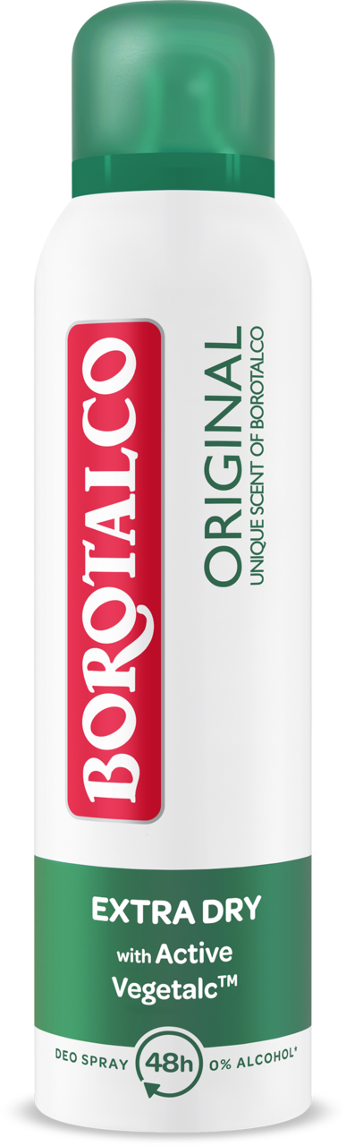 BOROTALCO, Original Extra Dry, antyperspirant w sprayu, 48h, 150 ml
