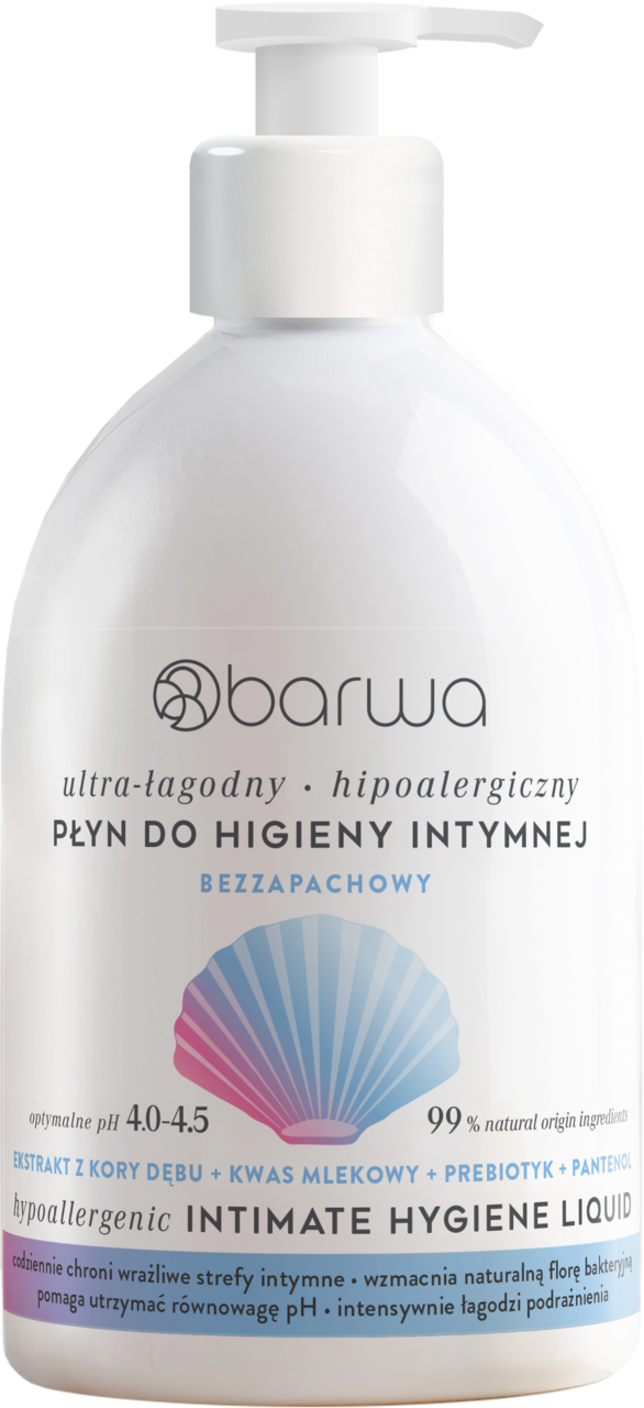 BARWA, płyn do higieny intymnej, bezzapachowy, ultra-łagodny, hipoalergiczny, 500 ml