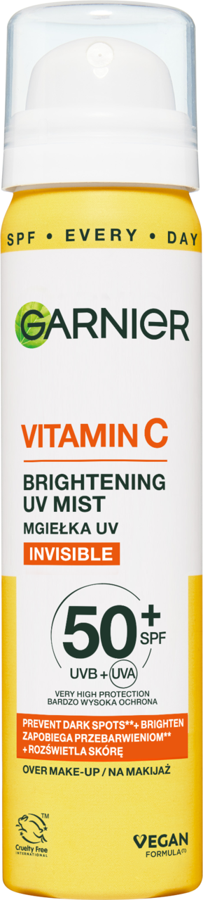 GARNIER, Skin Naturals Vitamin C, mgiełka do twarzy, ochronna, SPF 50+, 75 ml