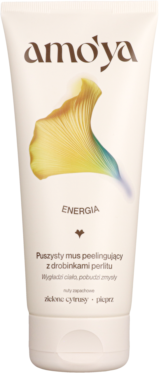 AMO'YA, Energia, puszysty mus peelingujący z drobinkami perlitu, 200 ml