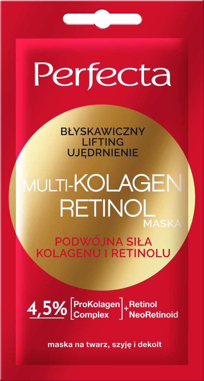 PERFECTA, Multi-Kolagen Retinol, maseczka do twarzy, liftingująca i ujędrniająca, 8 ml