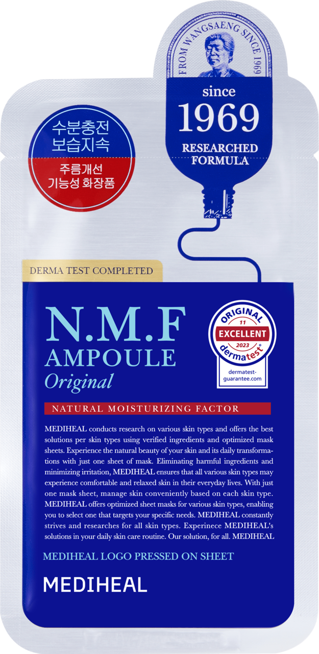MEDIHEAL, N.M.F Ampoule Original, maska w płachcie, nawilżająca, 27 ml