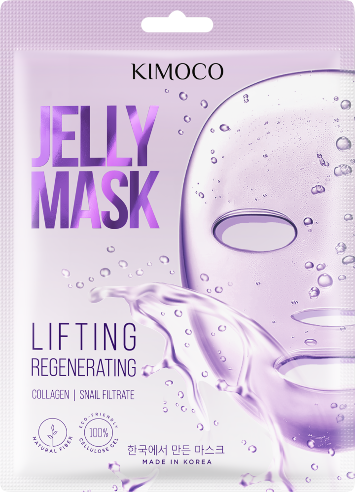 KIMOCO, Jelly, maska w płachcie, liftingująco-regenerująca, 23 ml