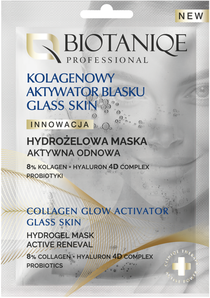 BIOTANIQE, Professional, maska w płachcie, hydrożelowa, z kolagenem, Aktywator Blasku, 1 szt.