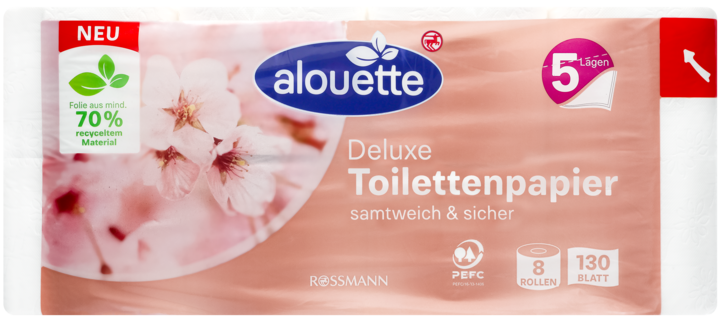 ALOUETTE, Deluxe, papier toaletowy, 5-warstwowy, 8 szt.