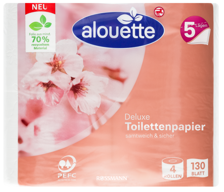 ALOUETTE, Deluxe, papier toaletowy, 5-warstwowy, 4 szt.