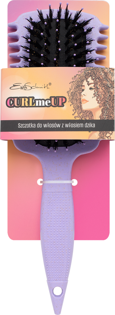 EWA SCHMITT, CURLmeUP, szczotka do włosów z włosiem dzika, 1 szt.