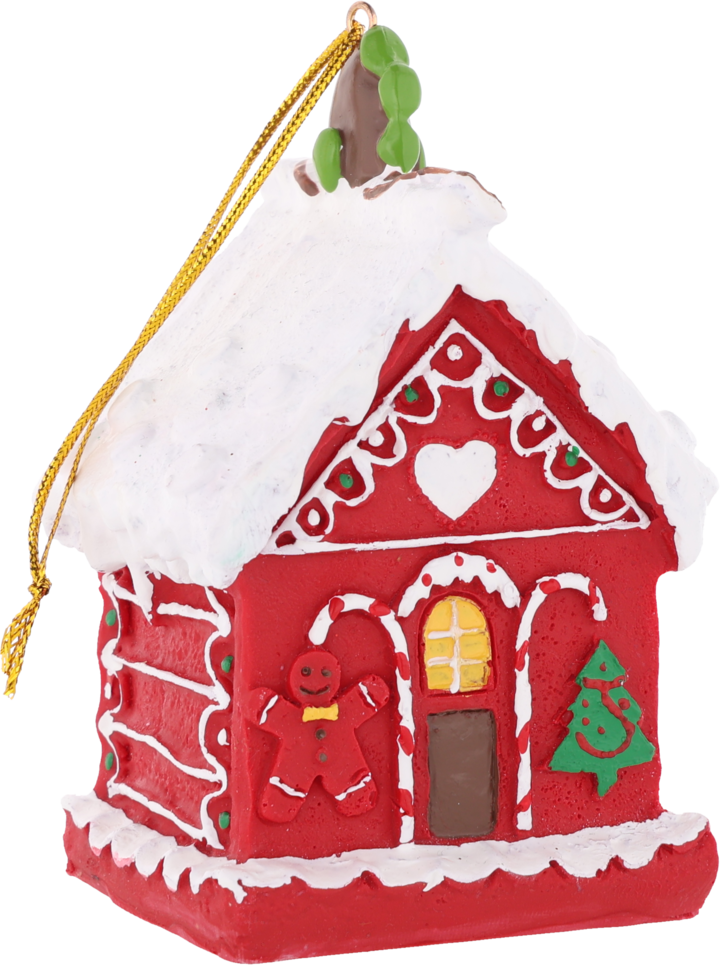 ELOY, zawieszka, Domek, Czerwony, wys. 11,5cm, 1 szt.