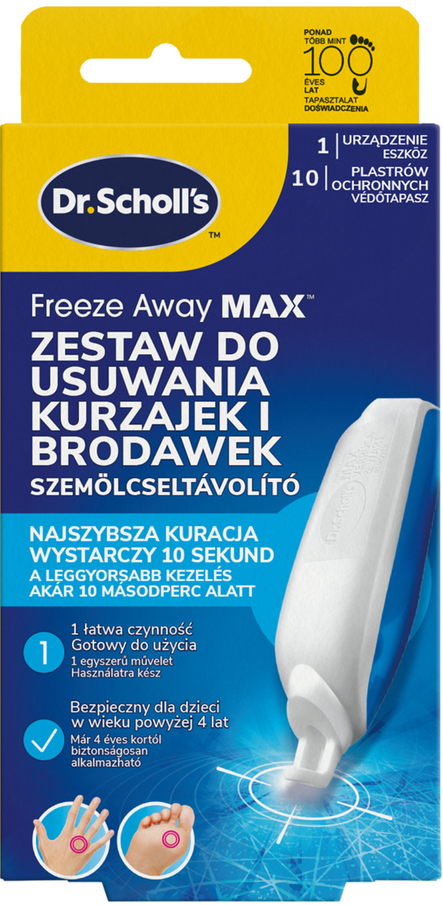 Dr Scholl s Freeze Away Max Zestaw Do Usuwania Kurzajek I Brodawek dr-scholl-s-freeze-away-max-zestaw-do-usuwania-kurzajek-i-brodawek