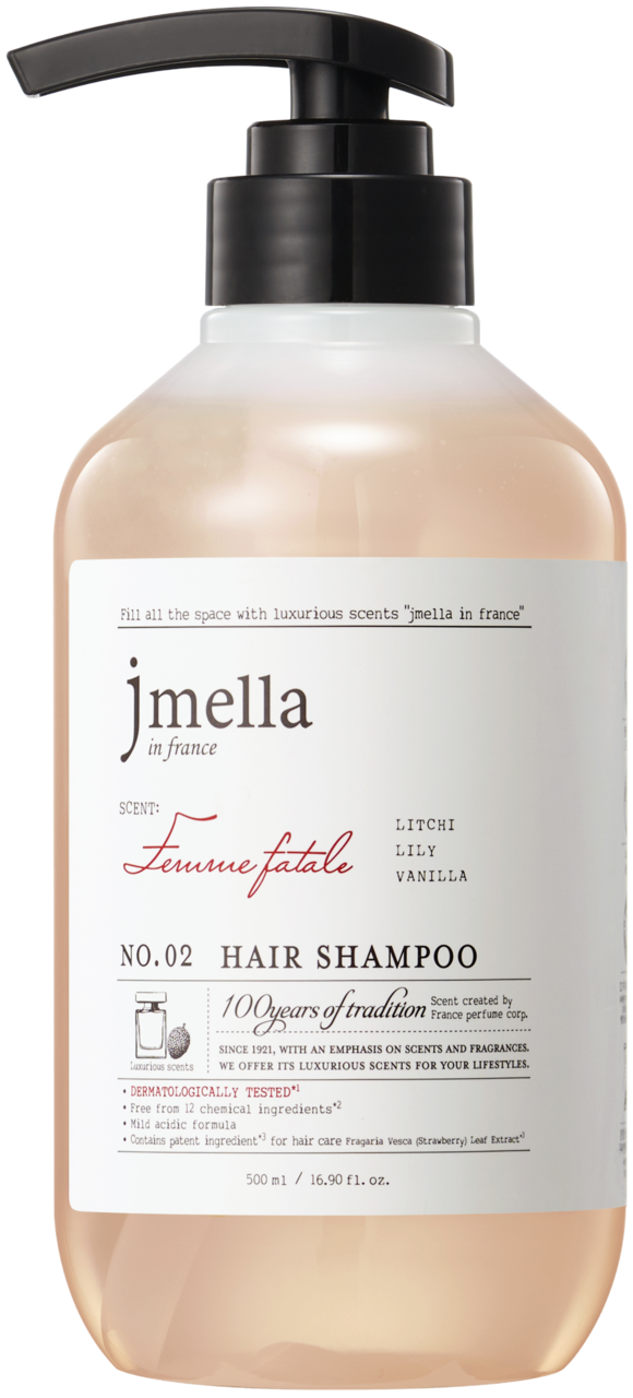 JMELLA IN FRANCE, Femme Fatale, szampon do włosów przesuszonych, nawilżający, perfumowany, 500 ml