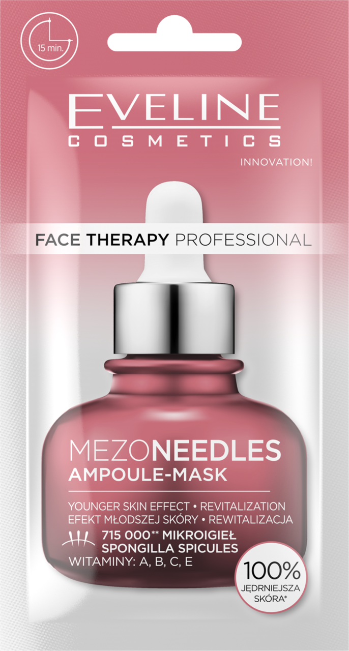 EVELINE COSMETICS, Face Therapy Professional Mezo Needles, maseczka do twarzy z mikroigłami, rewitalizująca, 7 ml