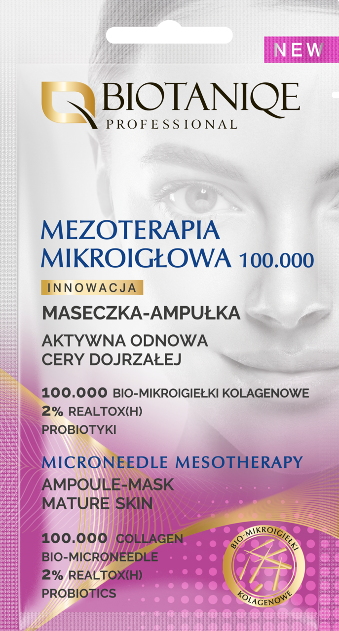 BIOTANIQE, Professional, maseczka-ampułka do twarzy, mezoterapia mikroigłowa 100.000, 8 ml