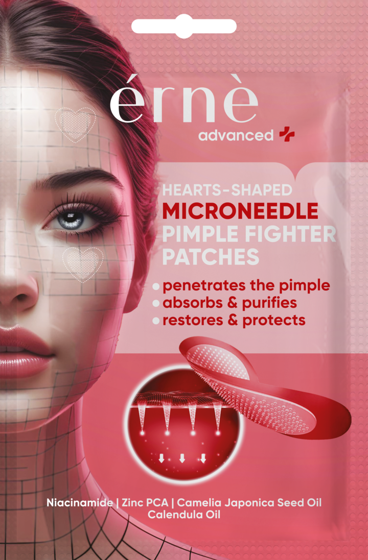ERNE, Advanced Microneedle, plastry na wypryski, Serca, 9 szt.
