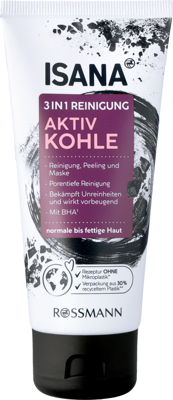 ISANA, maseczka do twarzy, Aktywny Węgiel, oczyszczająca, 100 ml