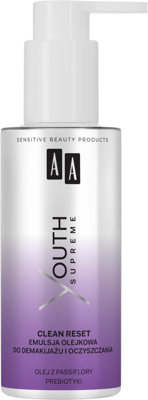 AA, Youth Supreme Clean Reset, emulsja do demakijażu i oczyszczania twarzy, olejkowa, 150 ml
