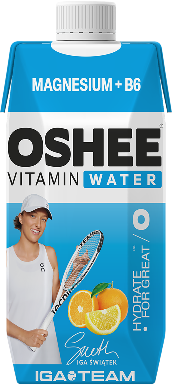 OSHEE, Vitamin Water, napój niegazowany o smaku Cytryny-Pomarańczy z dodatkiem witamin i Magnezu, 750 ml