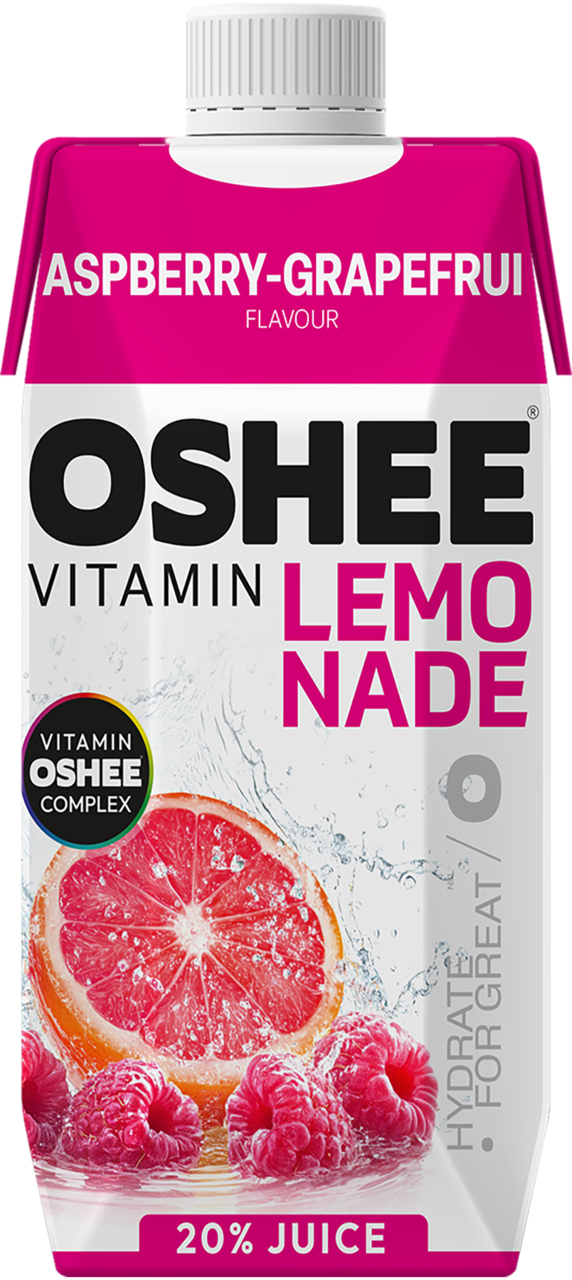 OSHEE, Vitamin Lemonade, napój niegazowany o smaku Maliny i Grejpfruta z dodatkiem witamin, 750 ml