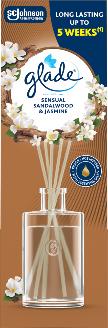 GLADE, patyczki zapachowe, Sensual Sandalwood & Jasmine, 50 ml