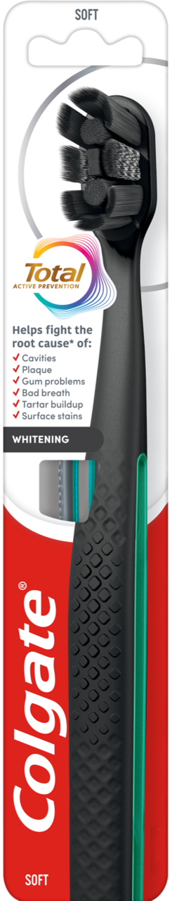 COLGATE, Total Active Prevention, szczoteczka do zębów, miękka, Whitening, 1 szt.