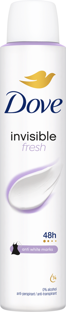 DOVE, Invisible Fresh, antyperspirant w sprayu, dla kobiet, 48h, 200 ml