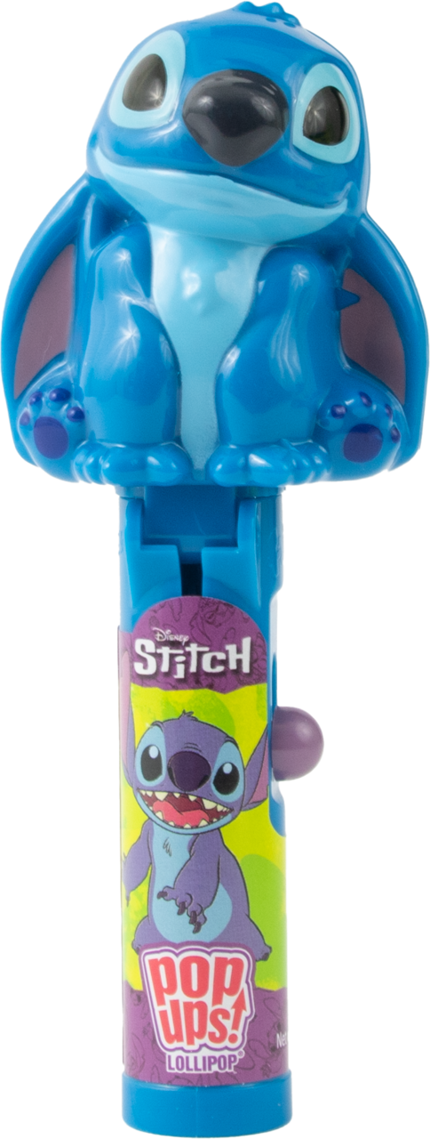DISNEY STITCH, lizak-zabawka, Truskawka, 10 g