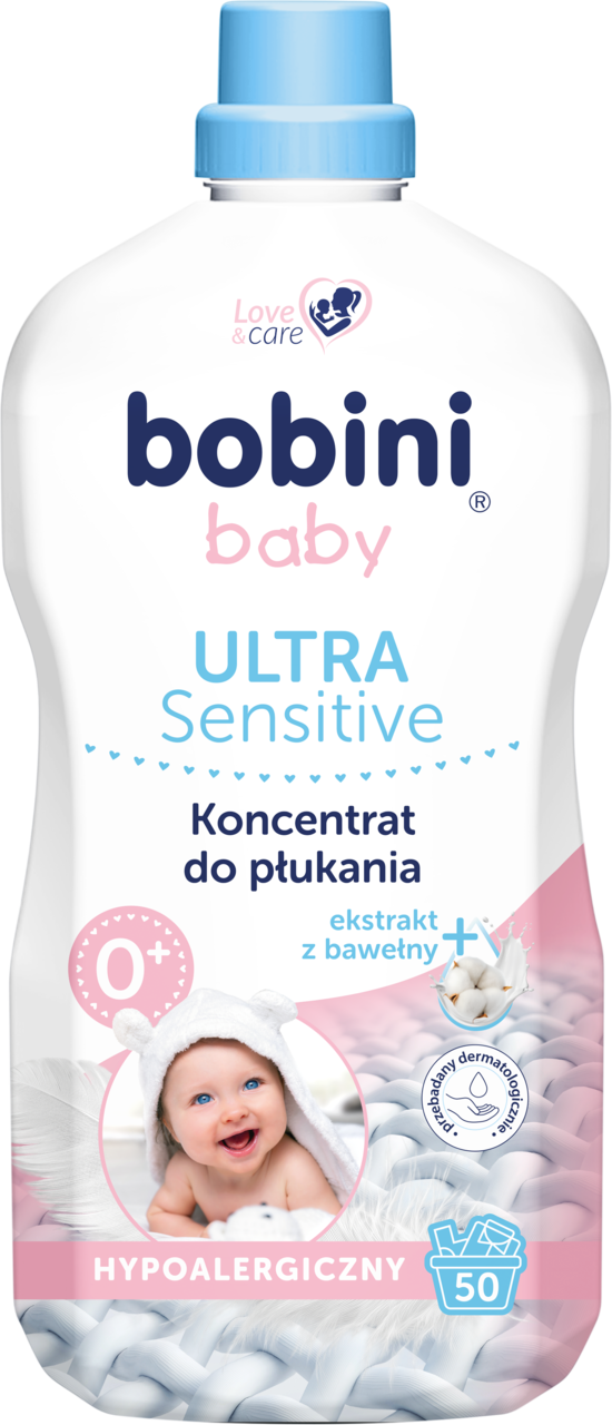 BOBINI, Baby, koncentrat do płukania ubranek niemowlęcych i dziecięcych, hipoalergiczny, 1,8 l