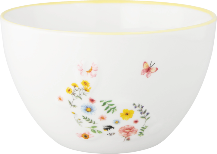 ELOY, Home, salaterka porcelanowa, śr. 14cm, Wypukły Zając, Żółta, 1 szt.