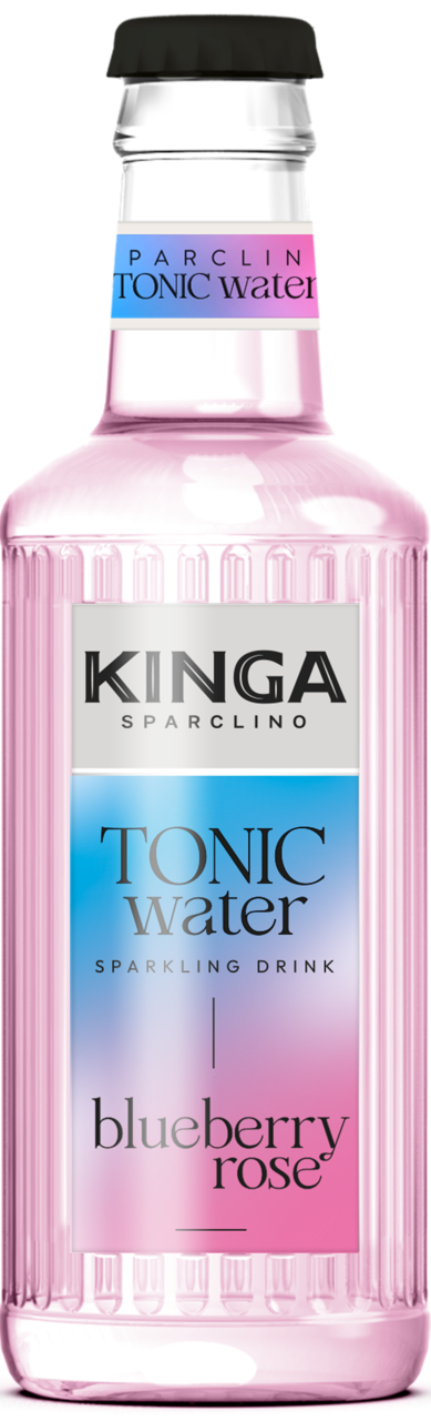 KINGA PIENIŃSKA, Sparclino, napój gazowany o smaku toniku, Blueberry Rose, 250 ml