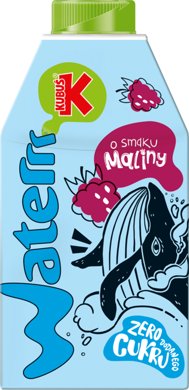 KUBUŚ, Waterrr, napój owocowy o smaku Maliny,, 500 ml