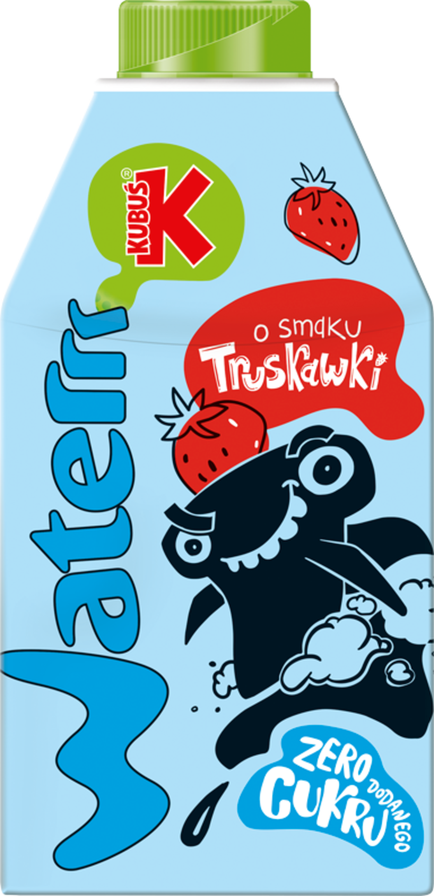 KUBUŚ, Waterrr, napój owocowy o smaku Truskawkowym, 500 ml