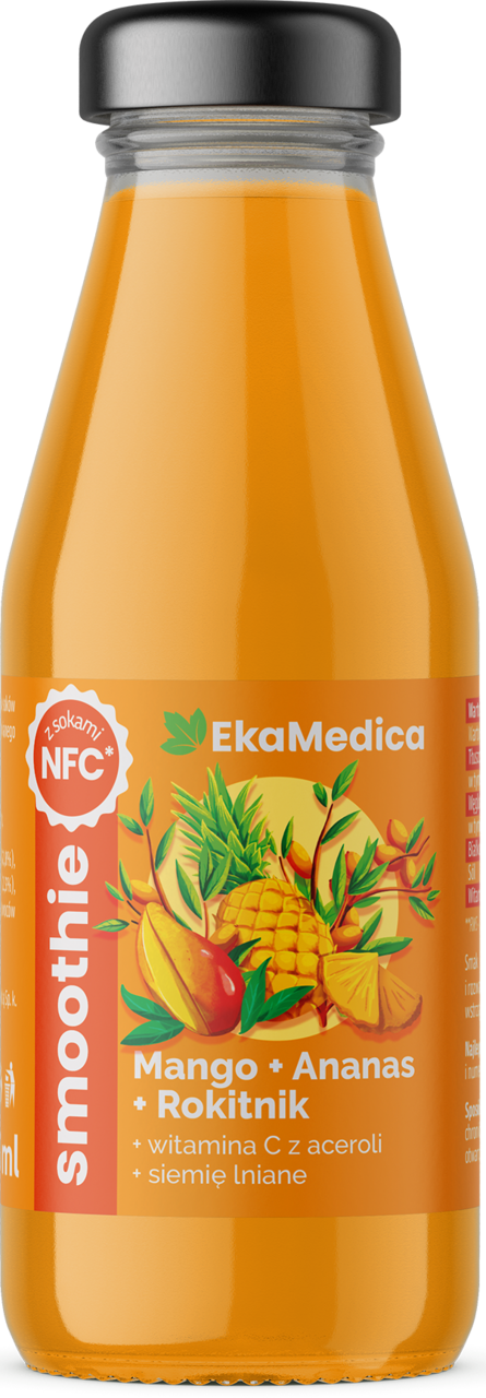 EKA MEDICA, smoothie, Mango-Ananas-Rokitnik, 250 ml