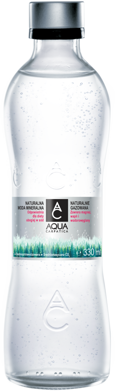 AQUA CARPATICA, woda mineralna, gazowana, 330 ml