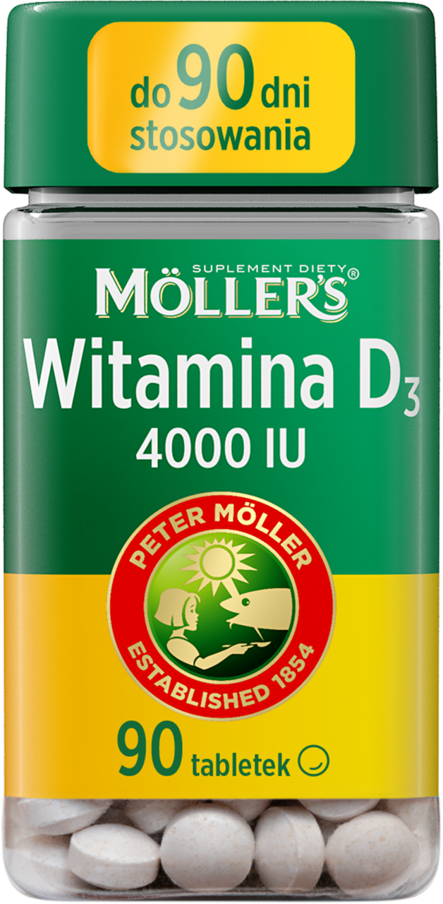 Möller's, Witamina D3 , tabletki, suplement diety, 90 szt. | Drogeria ...