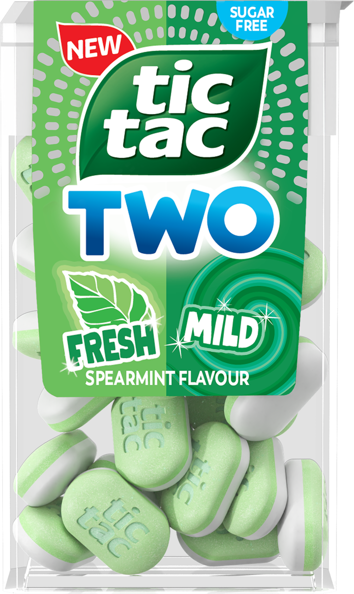 TIC TAC, Two, drażetki dwuwarstwowe, o smaku Miętowym, 38,5 g