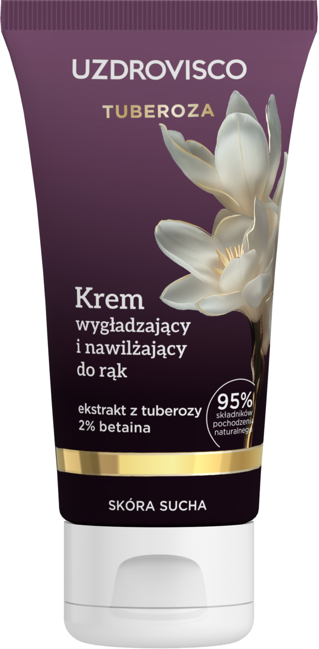 UZDROVISCO, Tuberoza, krem do rąk, wygładzająco-nawilżający, ekstrakt z tuberozy, 2% betaina, 50 ml