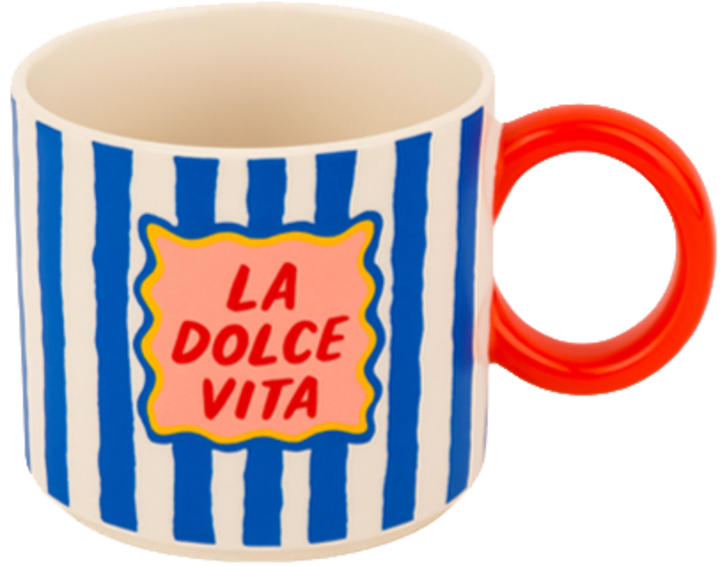 ELOY, kubek porcelanowy, La Dolce Vita, poj. 410ml,, 1 szt.