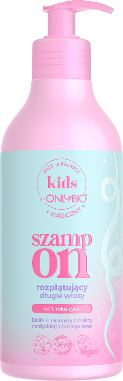 ONLYBIO HAIR IN BALANCE, Kids, szampon rozplątujący długie włosy, od 1. roku życia, 400 ml