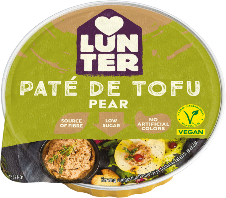 LUNTER, pasta z tofu z dodatkiem gruszki, 75 g