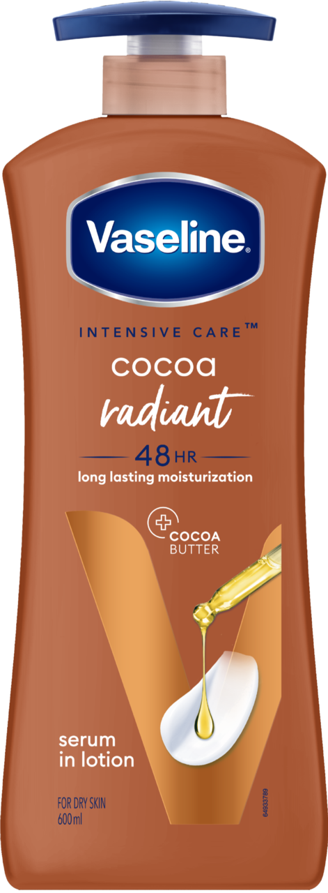 VASELINE, Intensive Care Cocoa Radiant, balsam do ciała, nawilżający, 600 ml