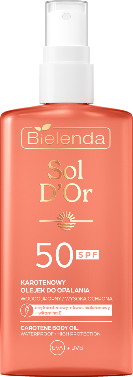 BIELENDA, Sol D'Or, olejek do opalania, karotenowy, SPF 50, wodoodporny, 150 ml