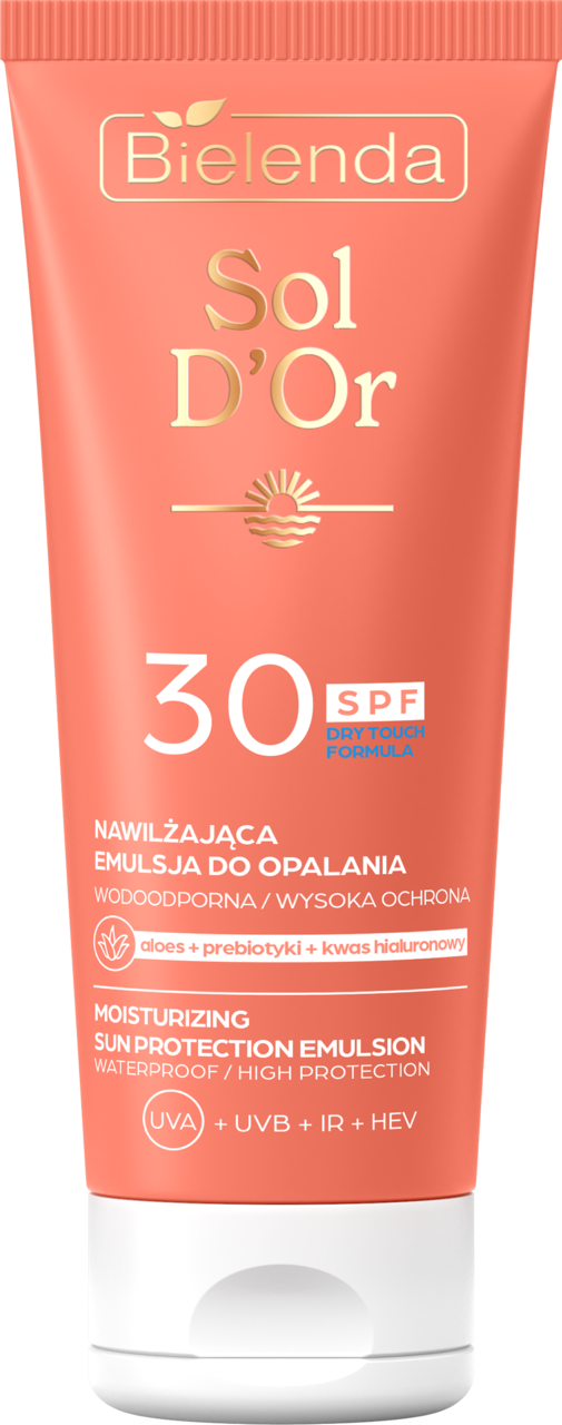 BIELENDA, Sol D'Or, emulsja do opalania, nawilżająca, SPF 30, wodoodporna, 200 ml