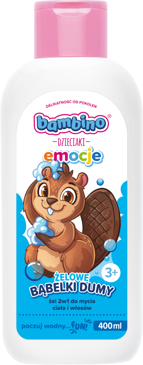 BAMBINO, Dzieciaki Emocje, żel do mycia ciała i włosów 2w1, od 3. roku życia, 400 ml
